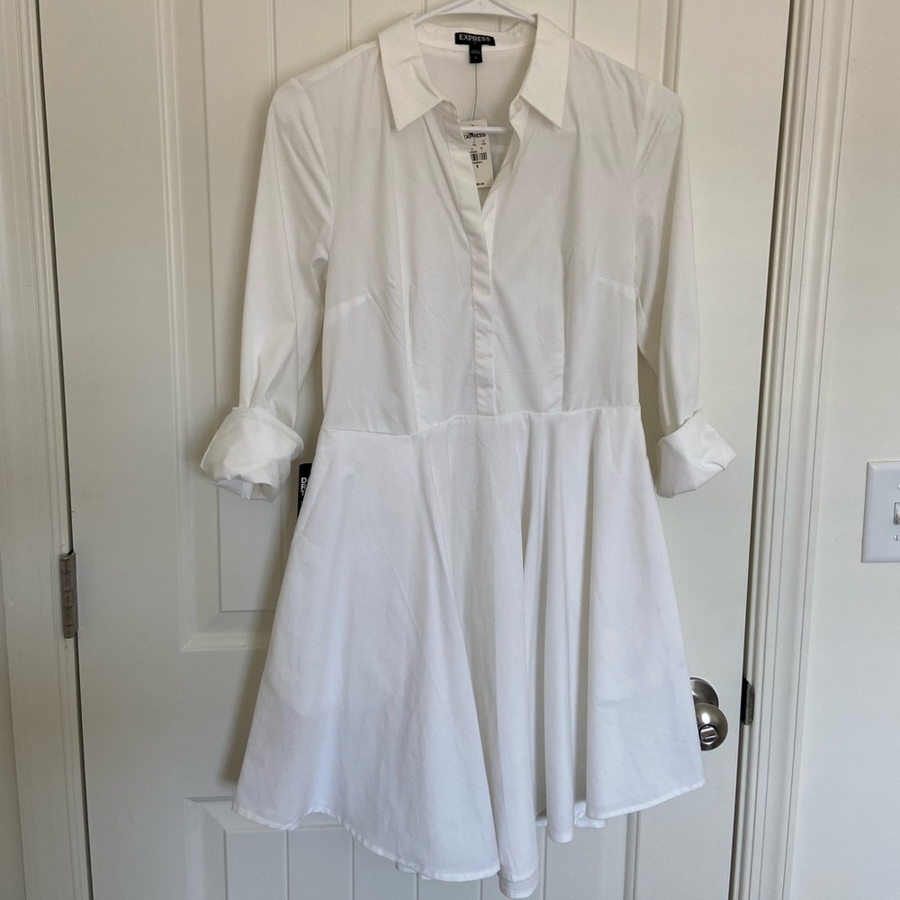 Express White Shirt Dress
